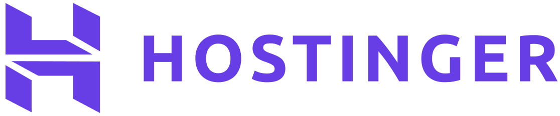 Hostinger logo featuring a stylized "H" in purple, representing web hosting services and solutions for businesses.