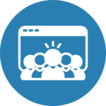 Icon representing outreach and collaboration in a tech stack for B2B SaaS and IT services.