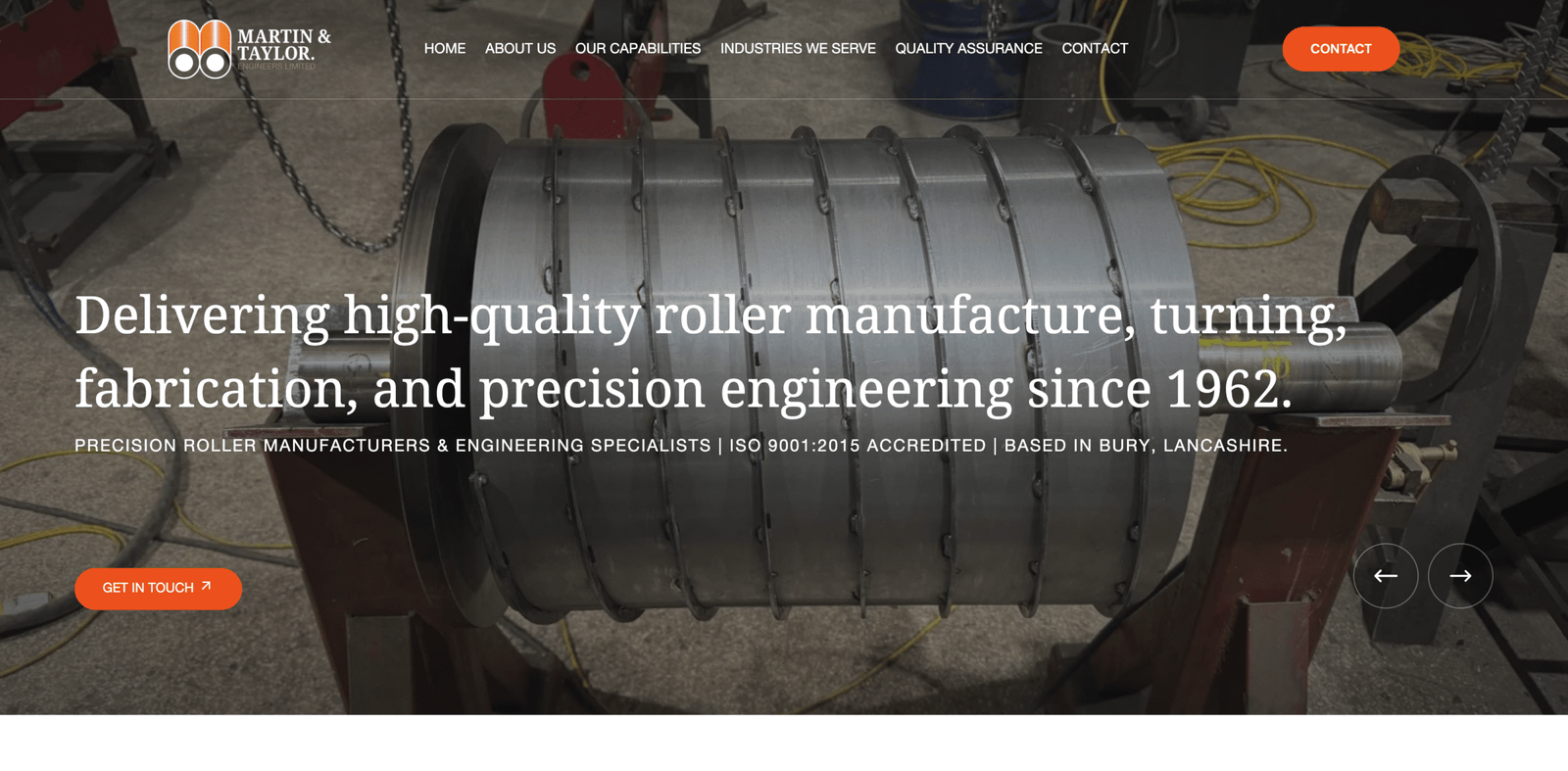 High-quality precision roller manufacturing and engineering showcased in a workshop setting, highlighting fabrication and turning processes.